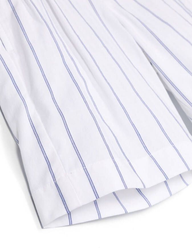 Brunello Cucinelli Kids Shorts met streep Wit