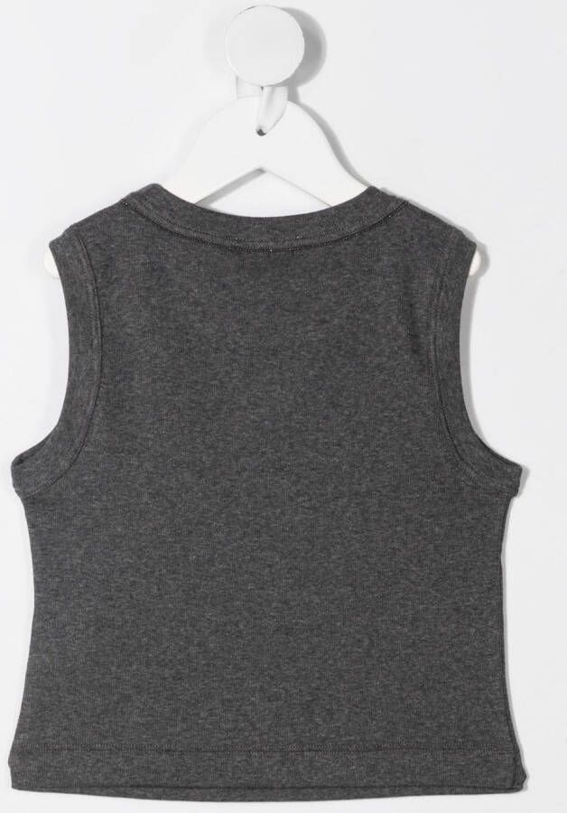 Brunello Cucinelli Kids Tanktop met ronde hals Grijs