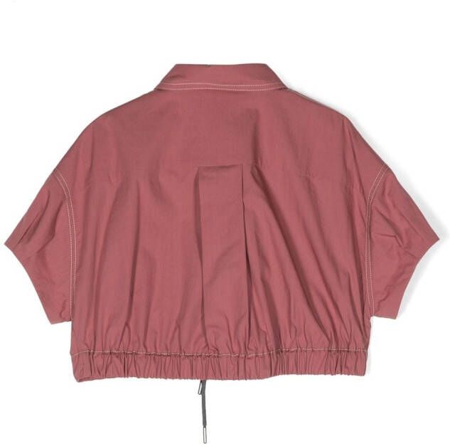 Brunello Cucinelli Kids Shirt met gestrikte taille Roze