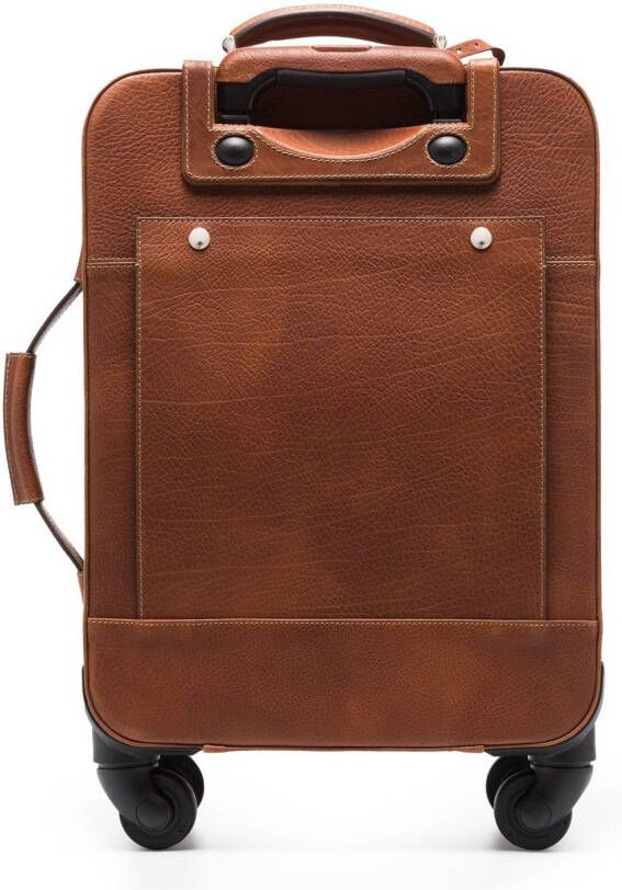 Brunello Cucinelli Koffer met logo-reliëf Bruin