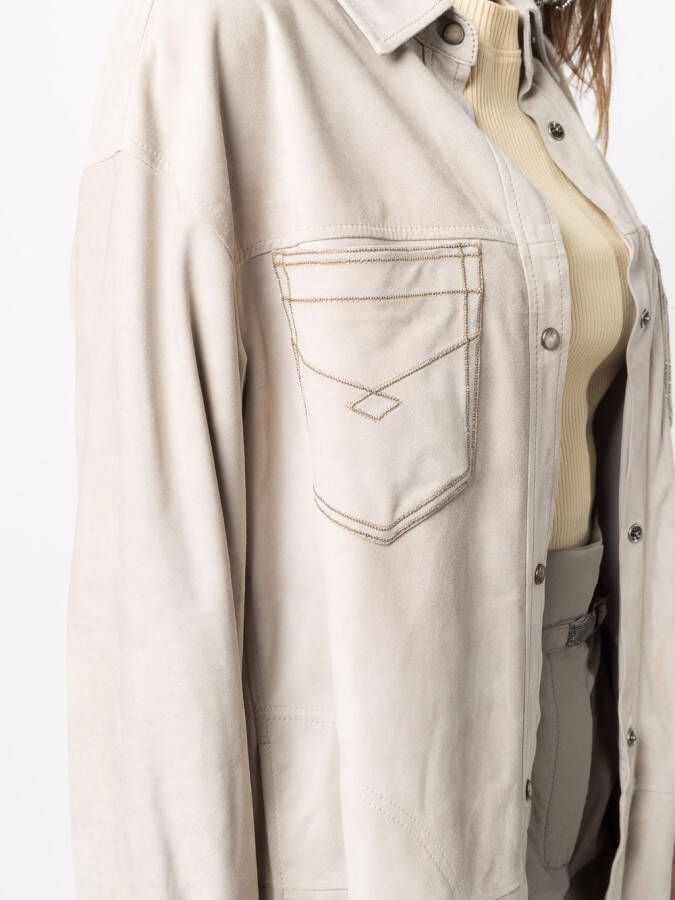 Brunello Cucinelli Lang shirtjack Beige