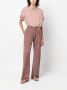 Brunello Cucinelli Leren broek Roze - Thumbnail 2