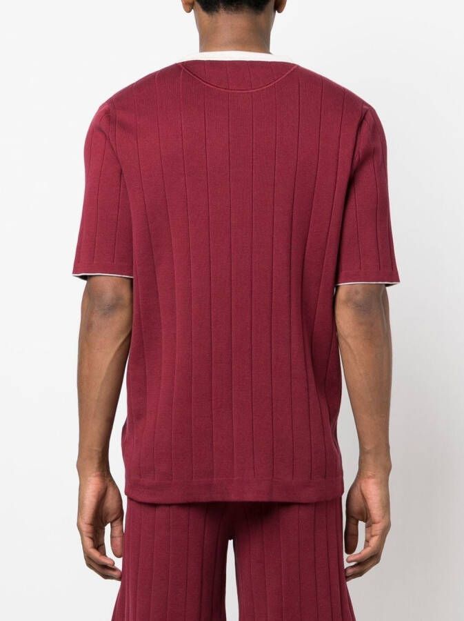 Brunello Cucinelli Trui met geborduurd logo Rood