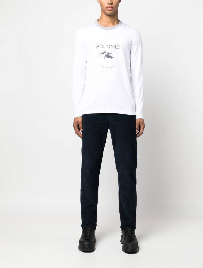 Brunello Cucinelli T-shirt met logoprint Wit
