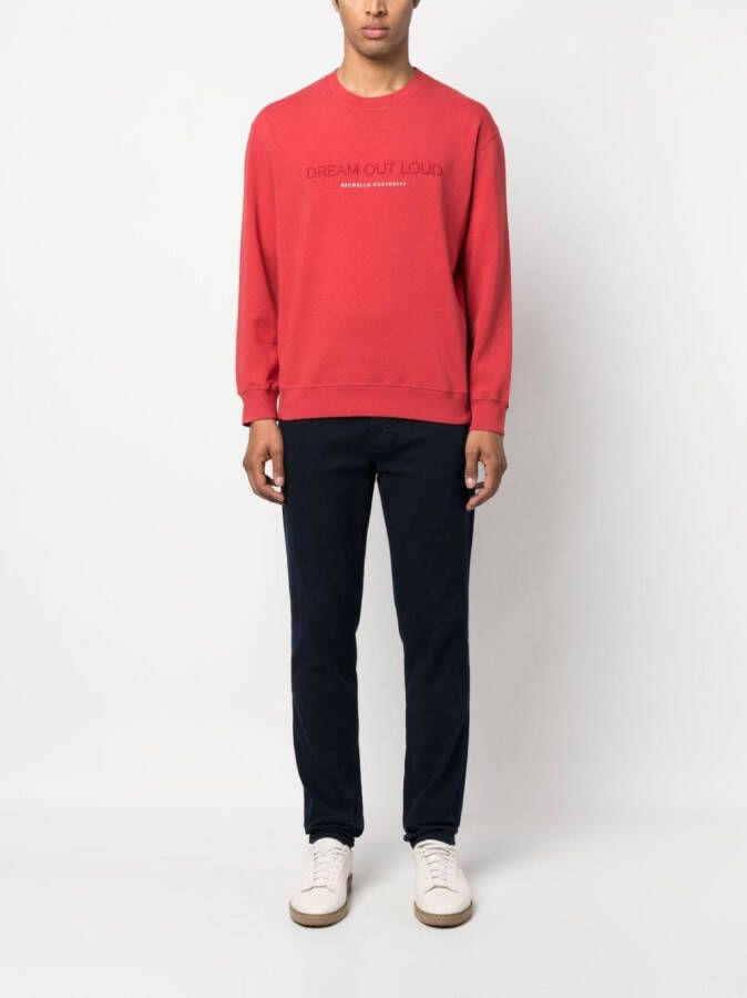 Brunello Cucinelli Sweater met ronde hals Rood