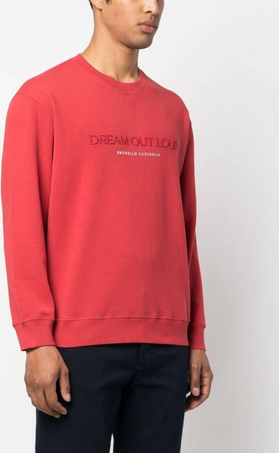 Brunello Cucinelli Sweater met ronde hals Rood