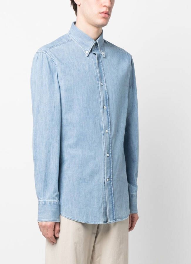 Brunello Cucinelli Denim overhemd Blauw
