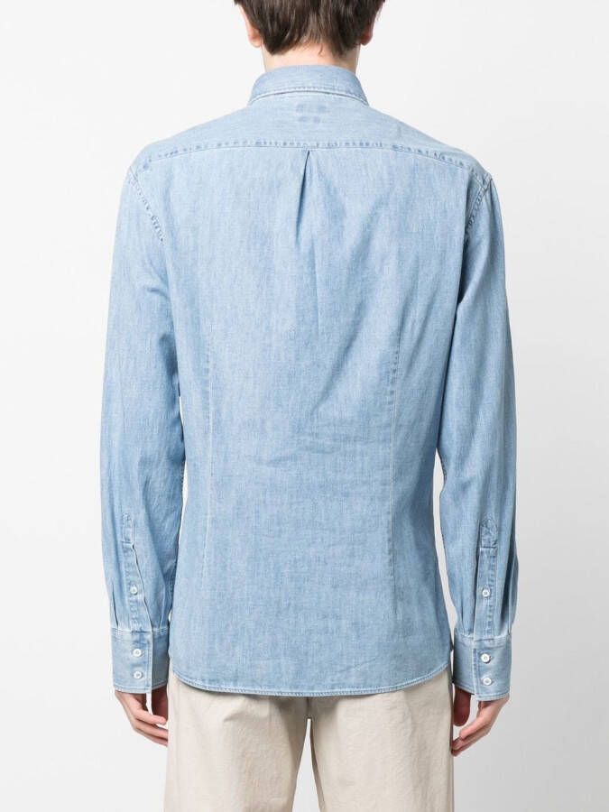 Brunello Cucinelli Denim overhemd Blauw