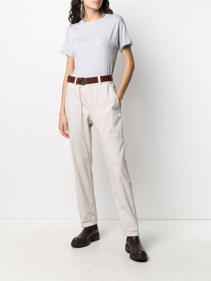 Brunello Cucinelli Lurex T-shirt Grijs
