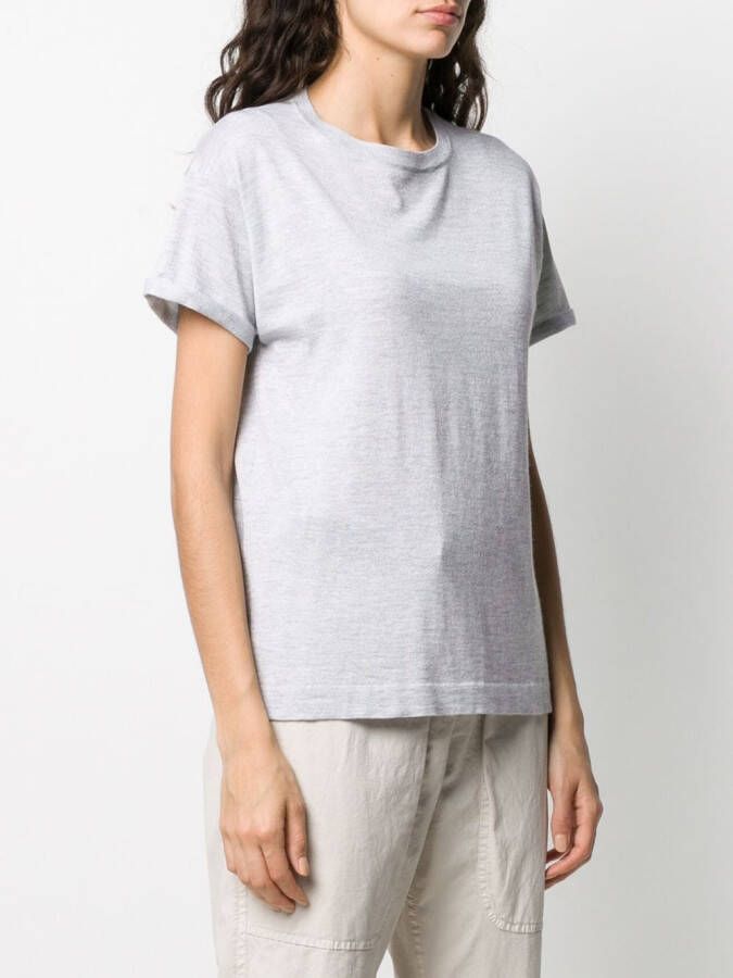 Brunello Cucinelli Lurex T-shirt Grijs