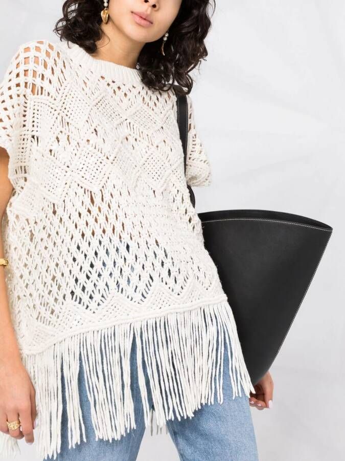 Brunello Cucinelli Macramé trui Wit