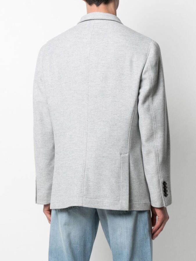 Brunello Cucinelli Mantel met enkele rij knopen Grijs