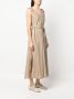 Brunello Cucinelli Maxi-jurk met ceintuur Beige - Thumbnail 3