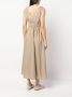 Brunello Cucinelli Maxi-jurk met ceintuur Beige - Thumbnail 4