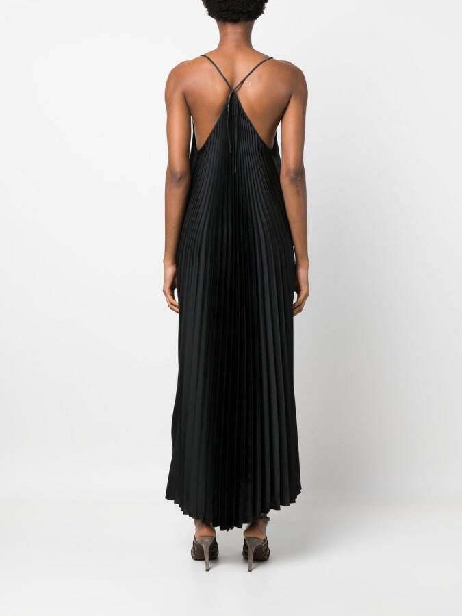 Brunello Cucinelli Maxi-jurk met V-hals Zwart