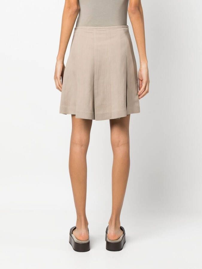 Brunello Cucinelli Mini-plooirok Bruin