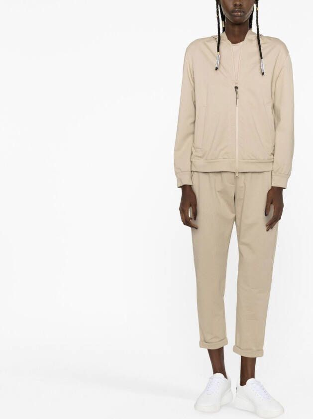 Brunello Cucinelli Hoodie met rits Beige