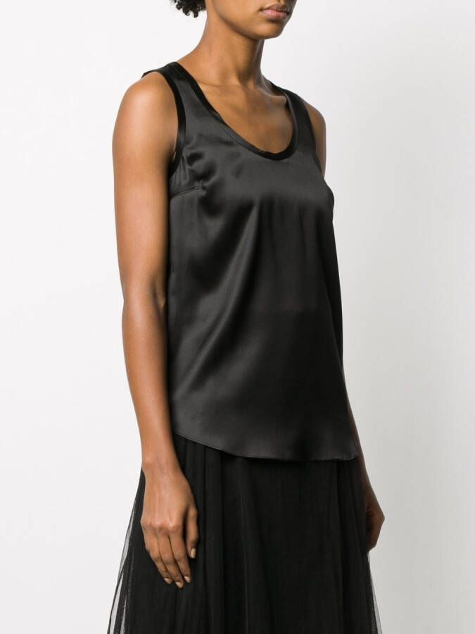 Brunello Cucinelli Mouwloze blouse Zwart