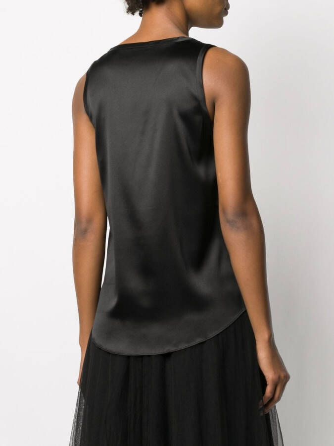 Brunello Cucinelli Mouwloze blouse Zwart