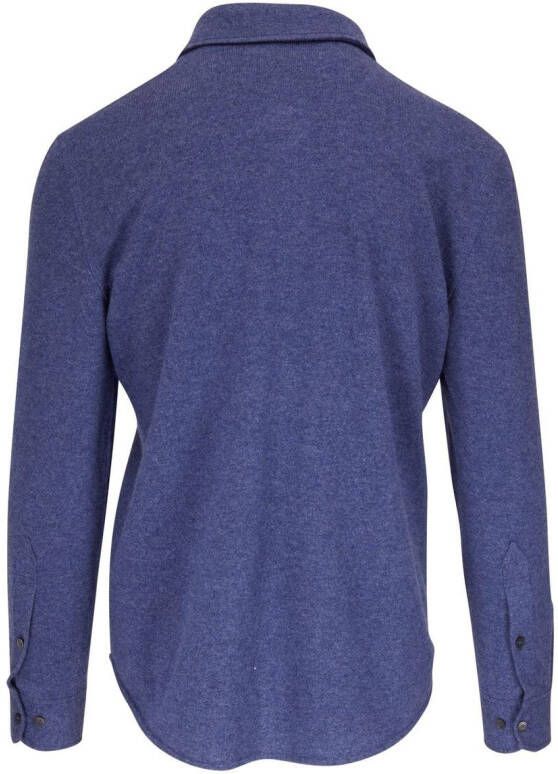 Brunello Cucinelli Overhemd met drukknopen Blauw