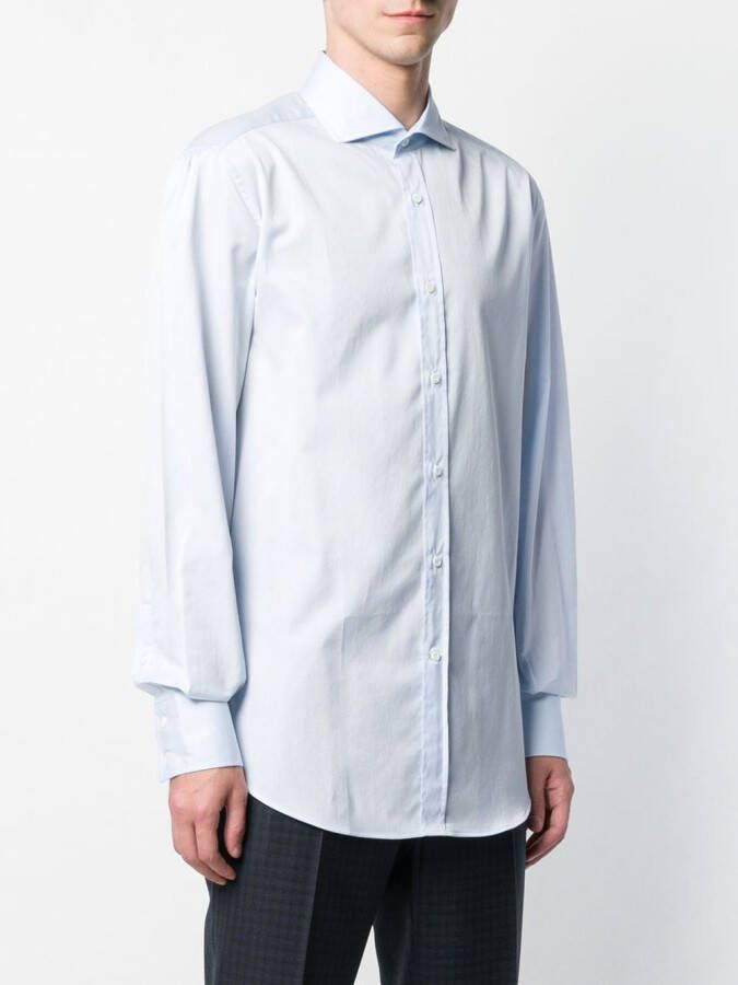 Brunello Cucinelli Overhemd met puntkraag Blauw