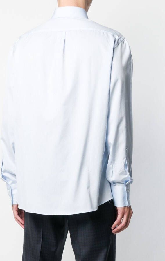 Brunello Cucinelli Overhemd met puntkraag Blauw