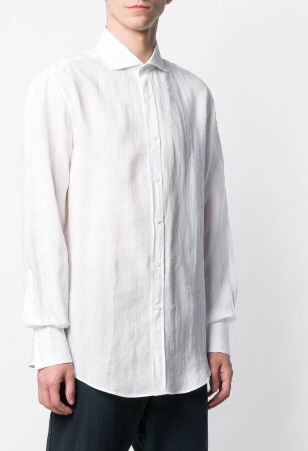 Brunello Cucinelli Overhemd met puntkraag Wit