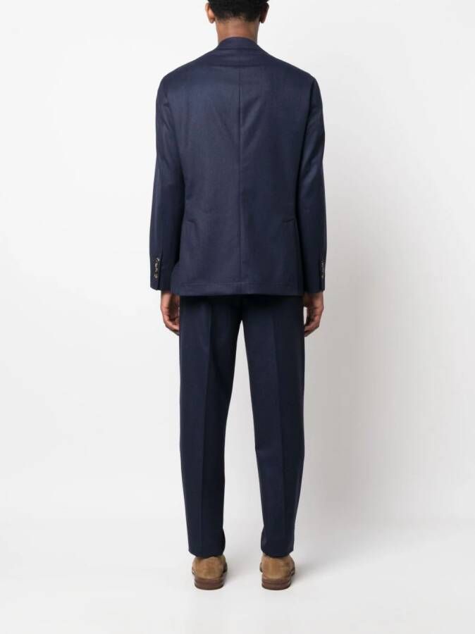 Brunello Cucinelli Pak met enkele rij knopen Blauw