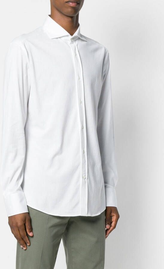 Brunello Cucinelli poplin overhemd Wit