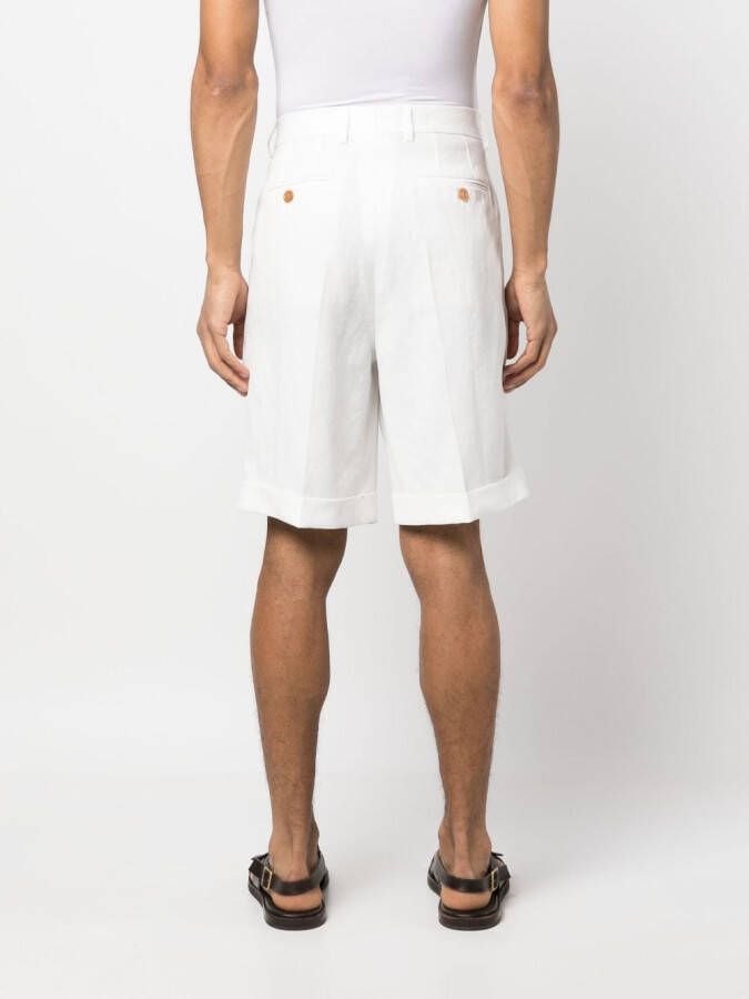 Brunello Cucinelli Geplooide shorts Wit