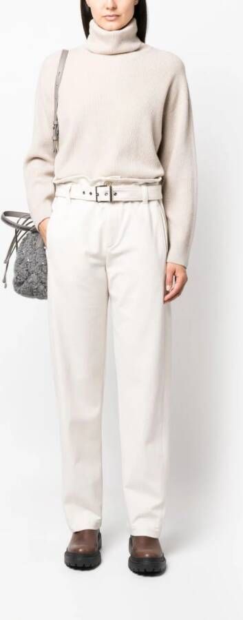 Brunello Cucinelli Geribbelde trui Beige