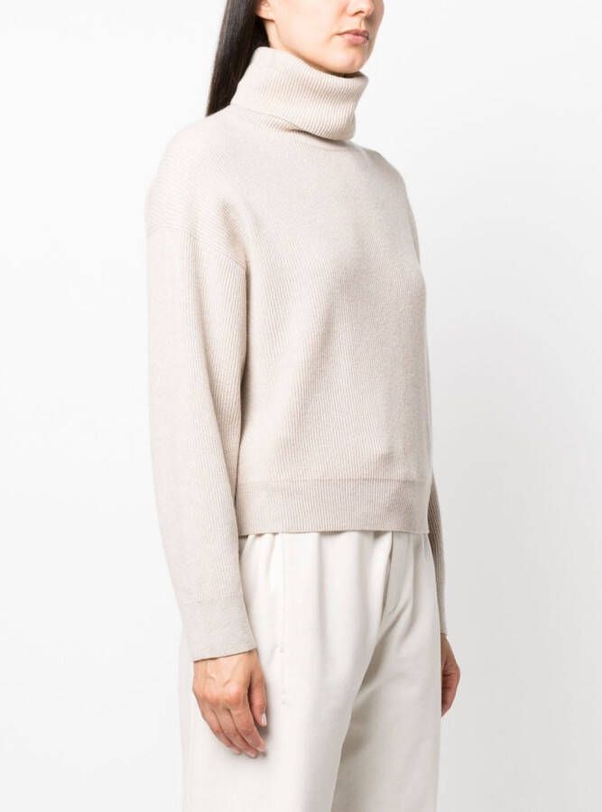 Brunello Cucinelli Geribbelde trui Beige