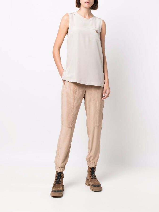 Brunello Cucinelli Ribfluwelen broek Beige