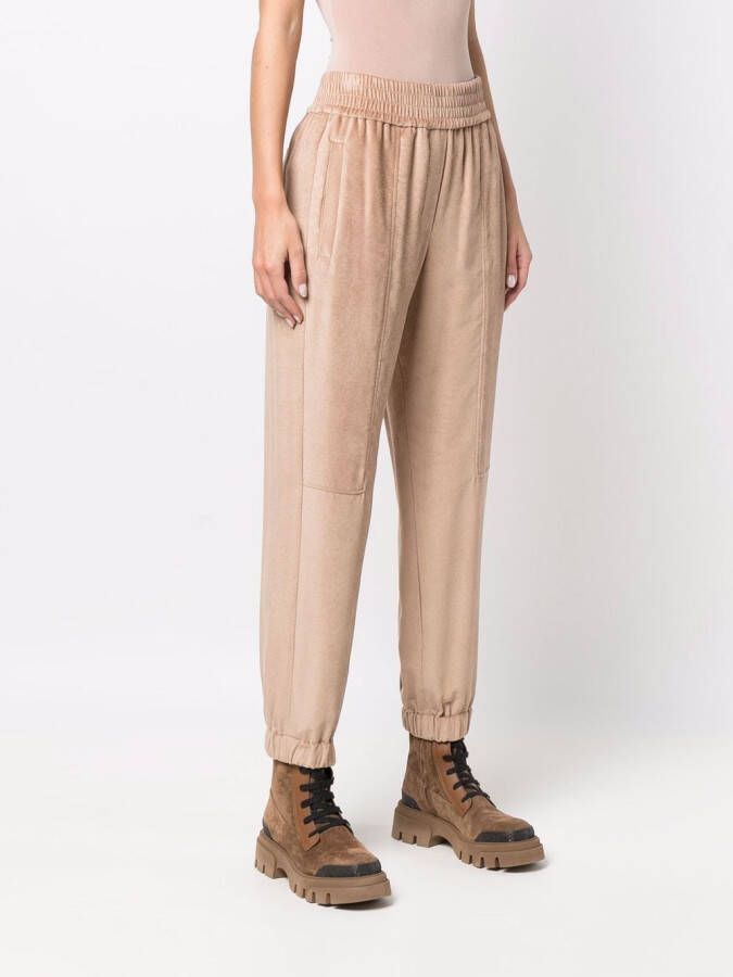 Brunello Cucinelli Ribfluwelen broek Beige