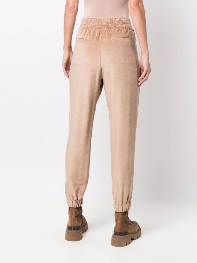 Brunello Cucinelli Ribfluwelen broek Beige