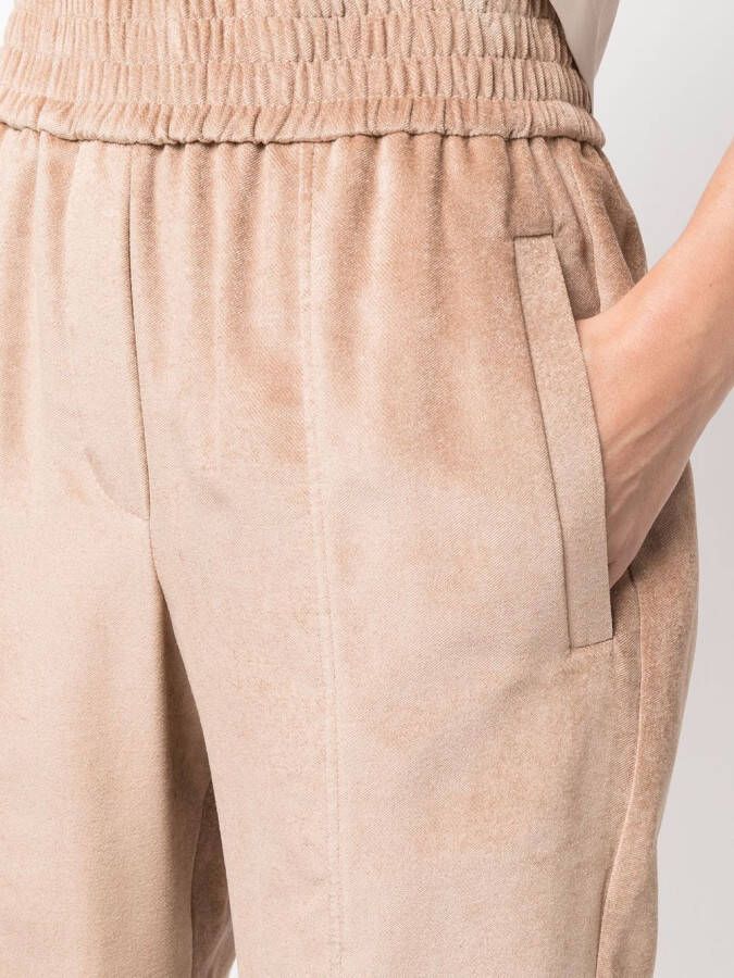 Brunello Cucinelli Ribfluwelen broek Beige