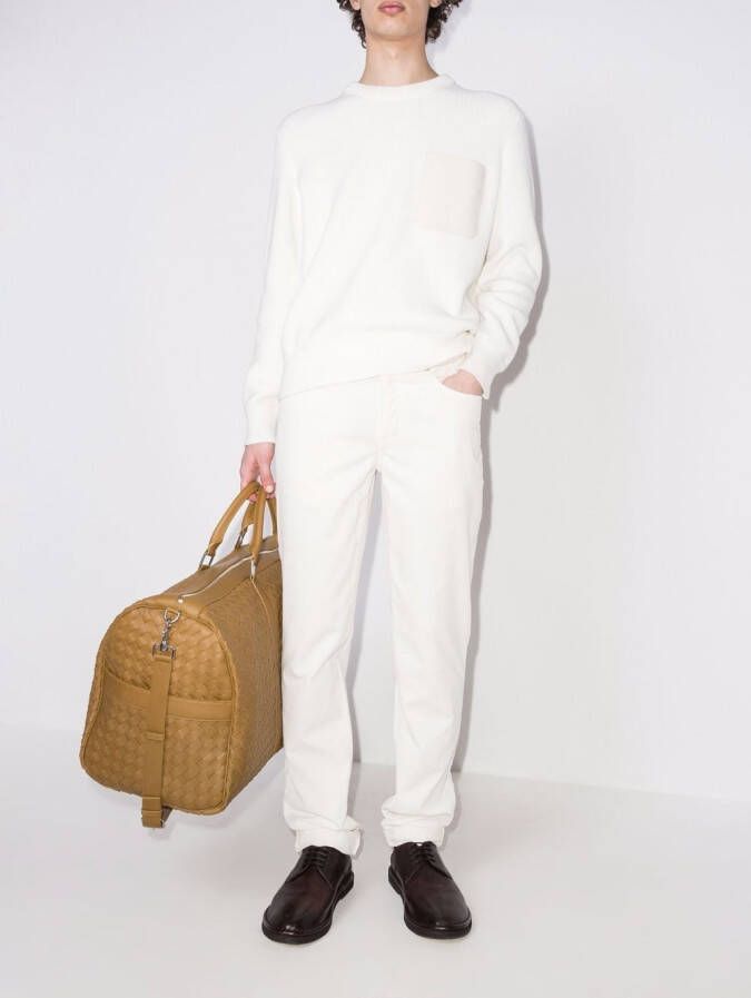 Brunello Cucinelli Ribfluwelen broek Wit