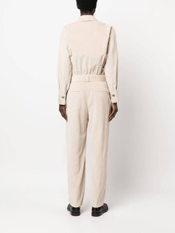 Brunello Cucinelli Ribfluwelen jumpsuit Beige