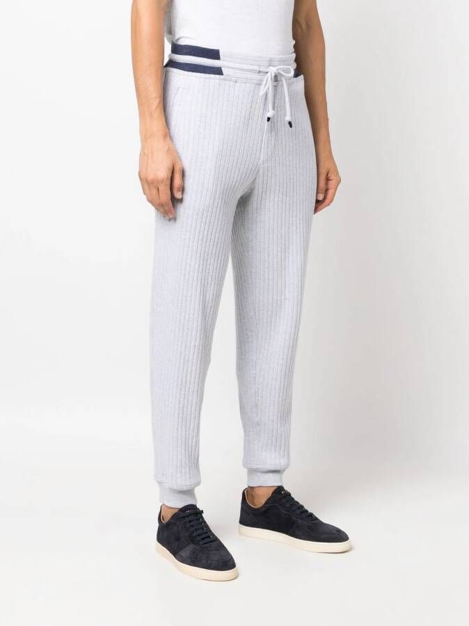 Brunello Cucinelli Ribfluwelen trainingsbroek Grijs
