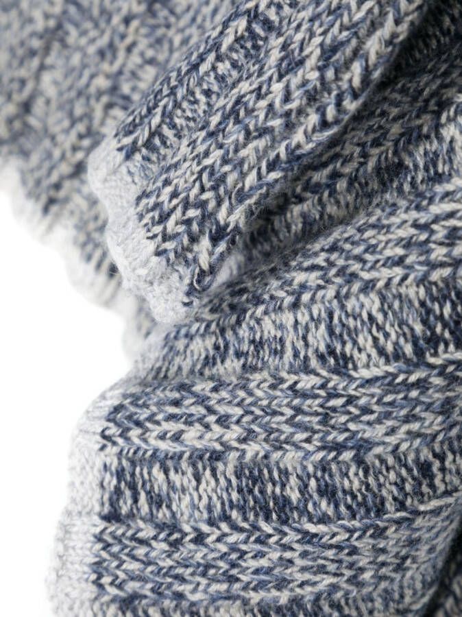 Brunello Cucinelli Ribgebreide sjaal Blauw