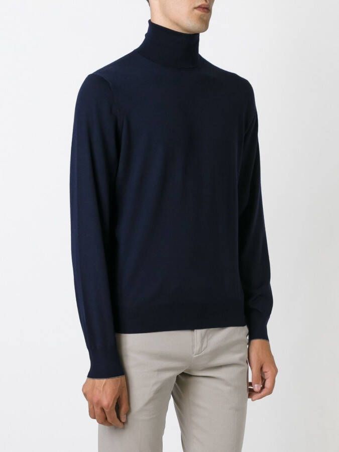 Brunello Cucinelli roll neck sweater Blauw