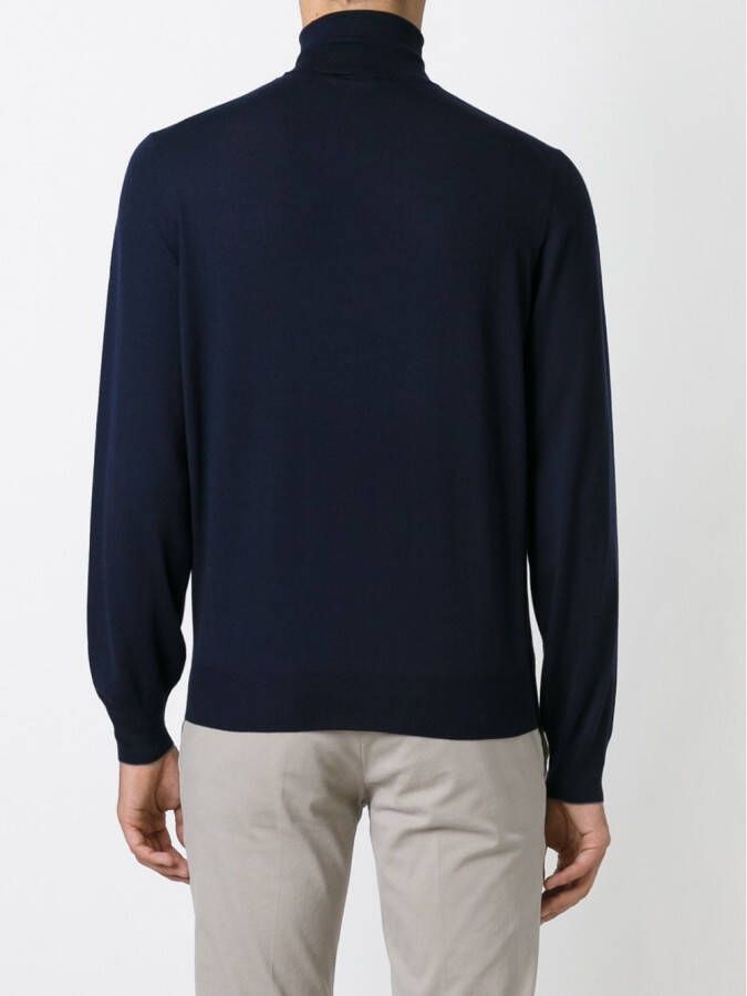 Brunello Cucinelli roll neck sweater Blauw