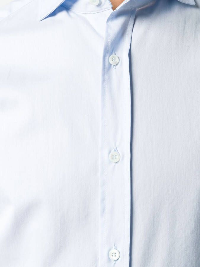 Brunello Cucinelli Shirt met brede kraag Blauw