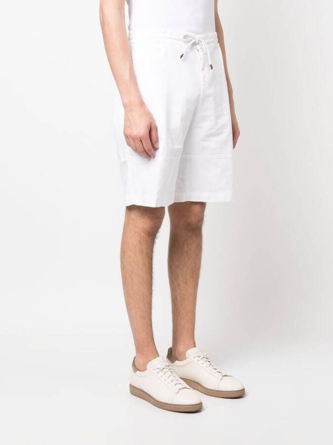 Brunello Cucinelli Shorts met elastisch trekkoord Wit