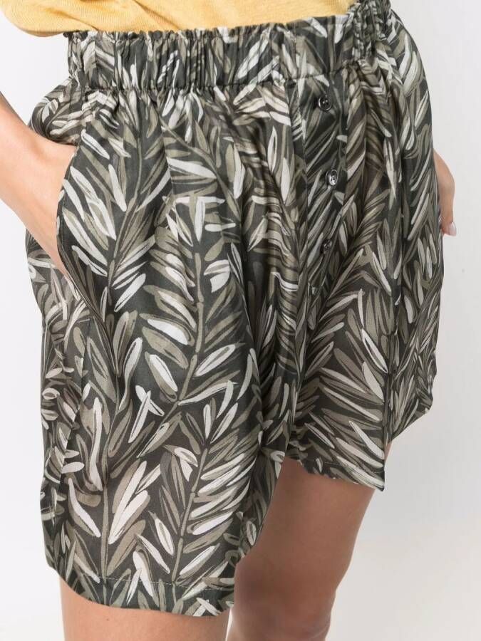 Brunello Cucinelli Shorts met print Groen