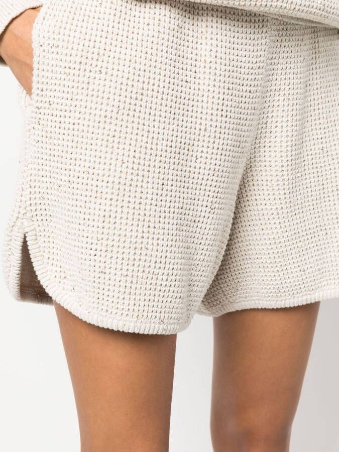 Brunello Cucinelli Shorts met trekkoord Beige