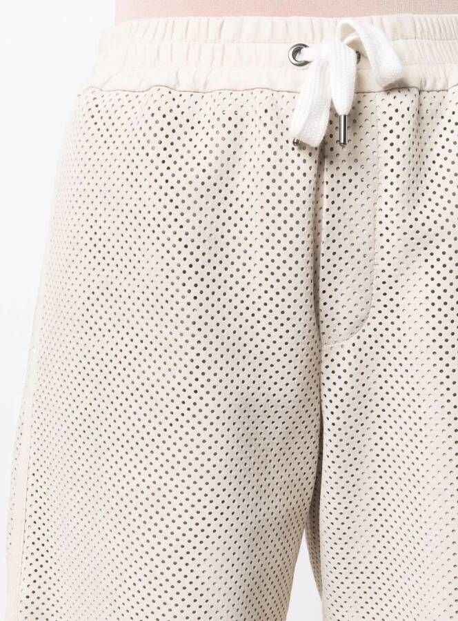Brunello Cucinelli Shorts met trekkoordtaille Beige