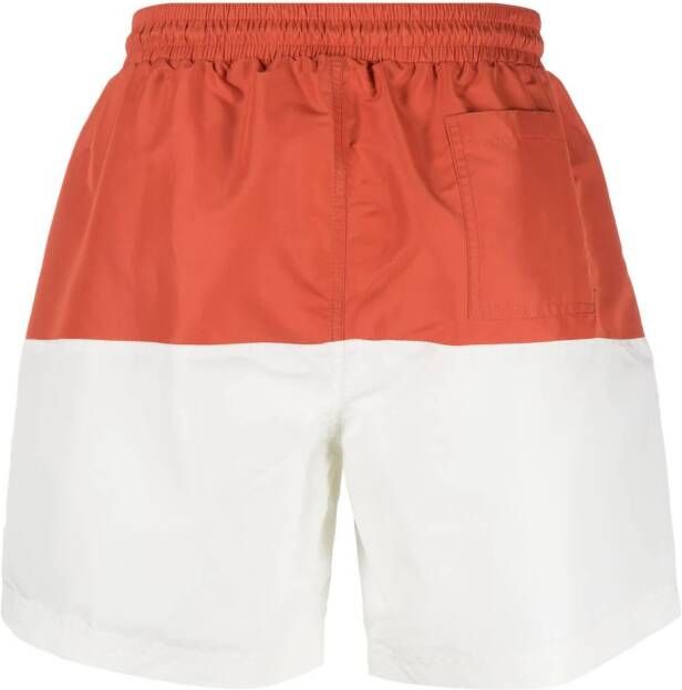 Brunello Cucinelli Shorts met vlakken Oranje