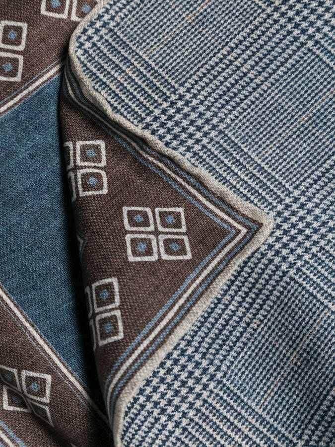 Brunello Cucinelli Sjaal met print Blauw