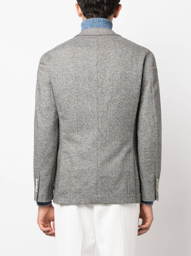 Brunello Cucinelli Blazer met enkele rij knopen Grijs
